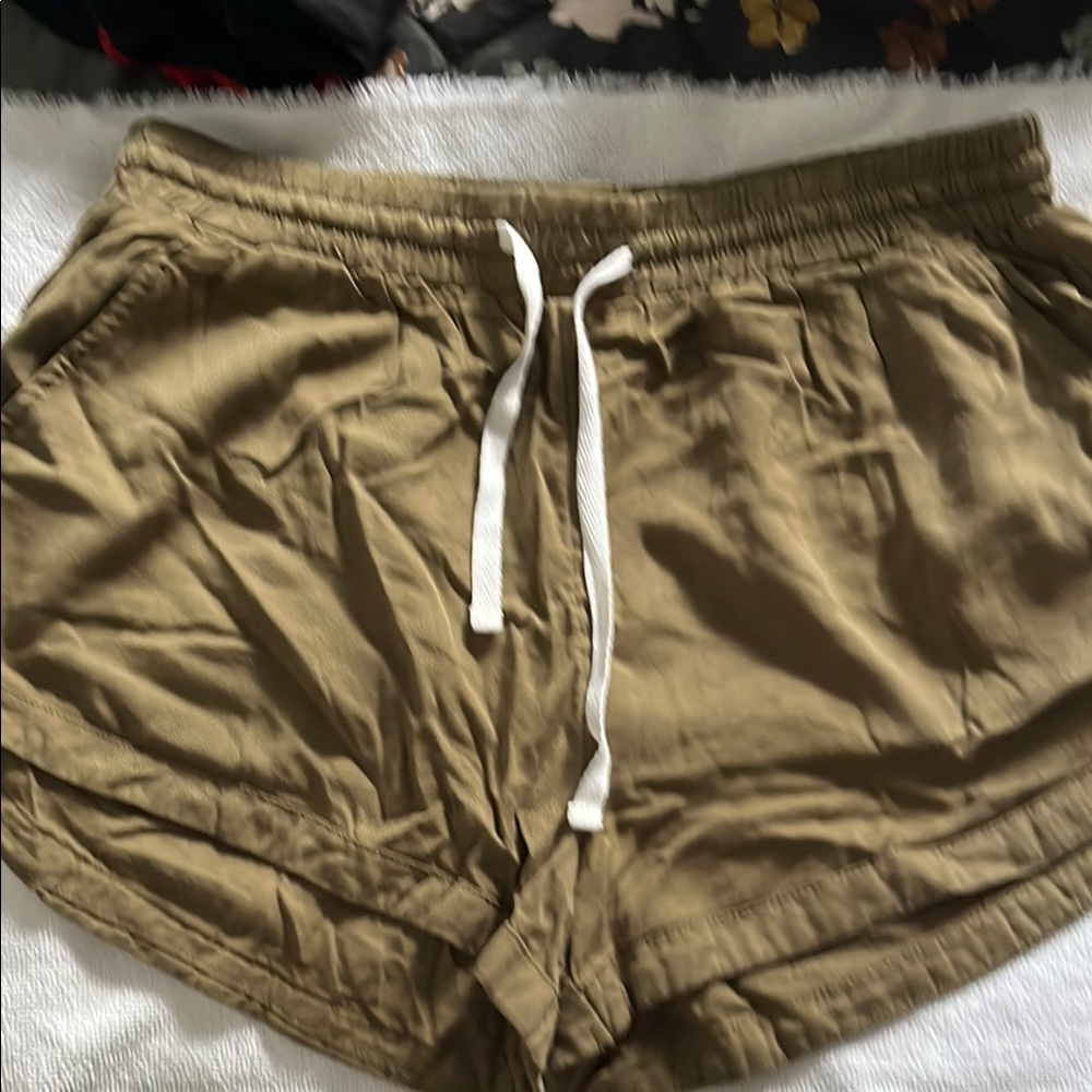 Billabong Olive Athletic Drawstring Shorts L